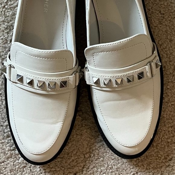 Marc Fisher | White & Silver *Studded* Loafers | Gently Used Condition | 6.5 - Picture 10 of 10